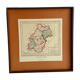 Old map of the Lot in its 66 x 66 Cm frame hand-delivered