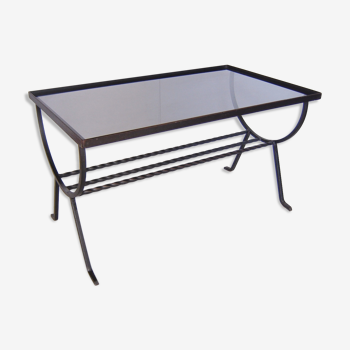 ‌‌Table basse en fer forgé des années 1960