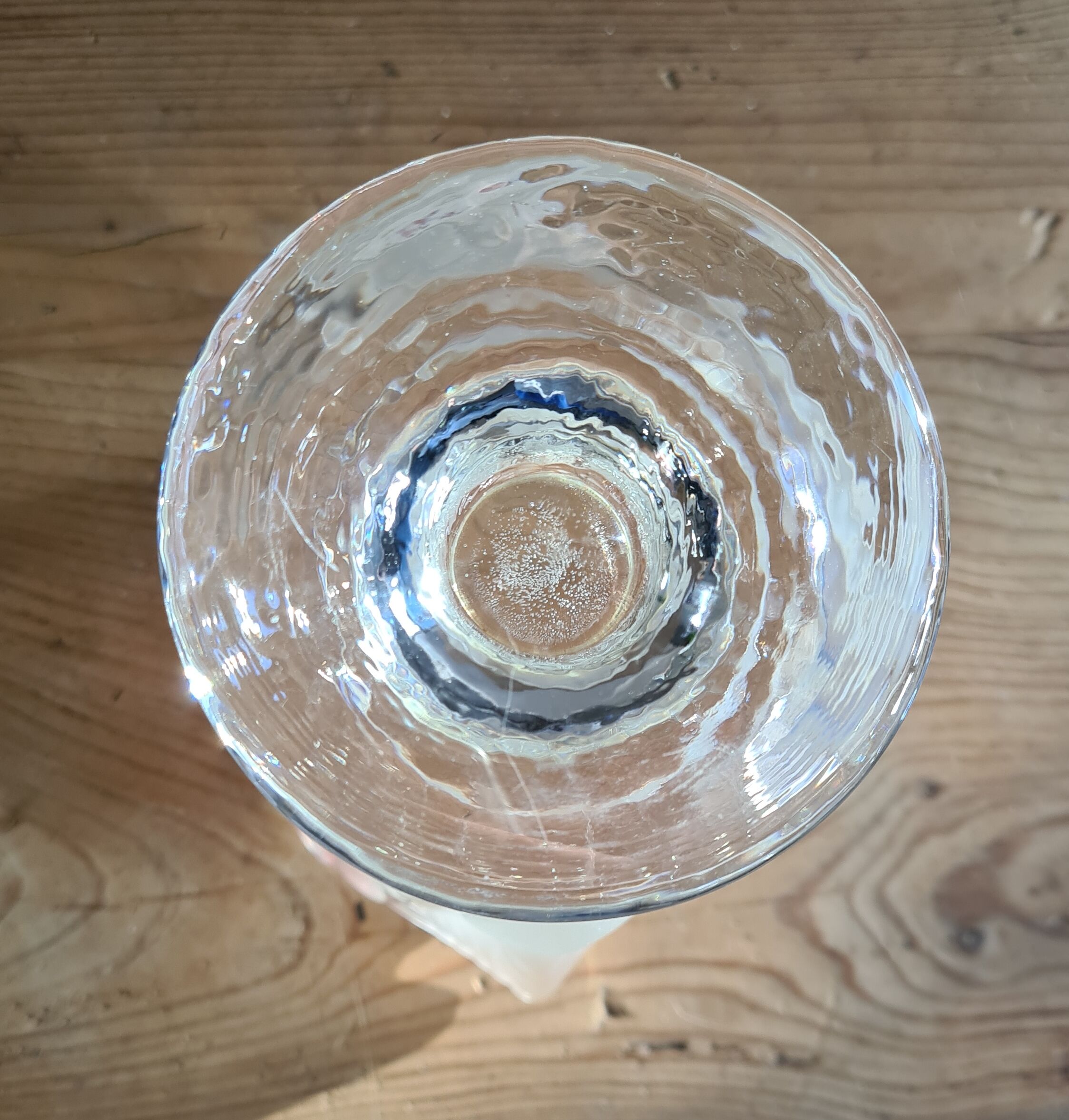 Pink swan crystal cut walther glas