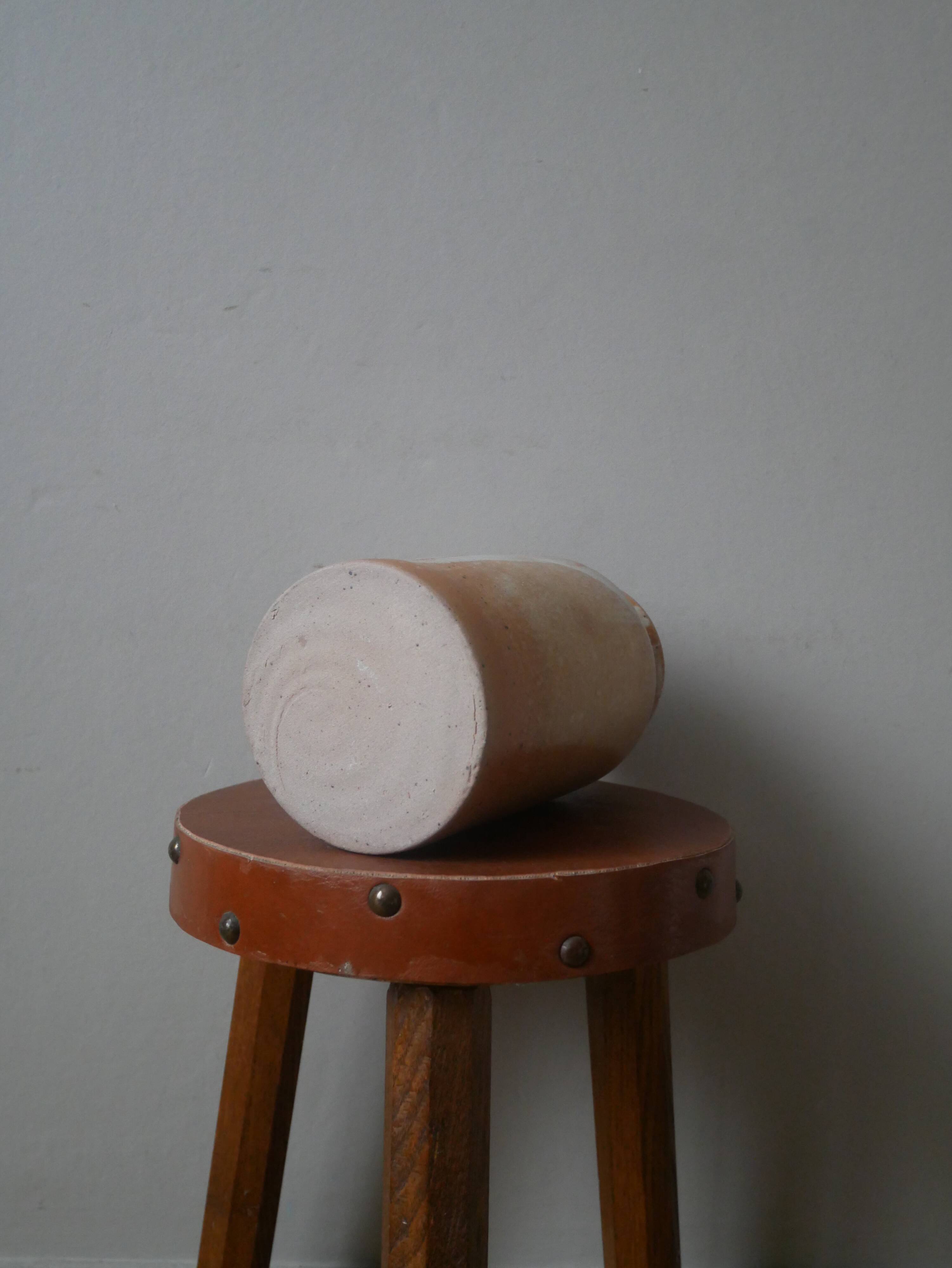 vintage stoneware vase ceramic handmade pottery decoration scandinavian countryside bohemian