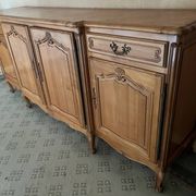 Grand buffet enfilade in Louis XV style in cherry wood – 240 cm