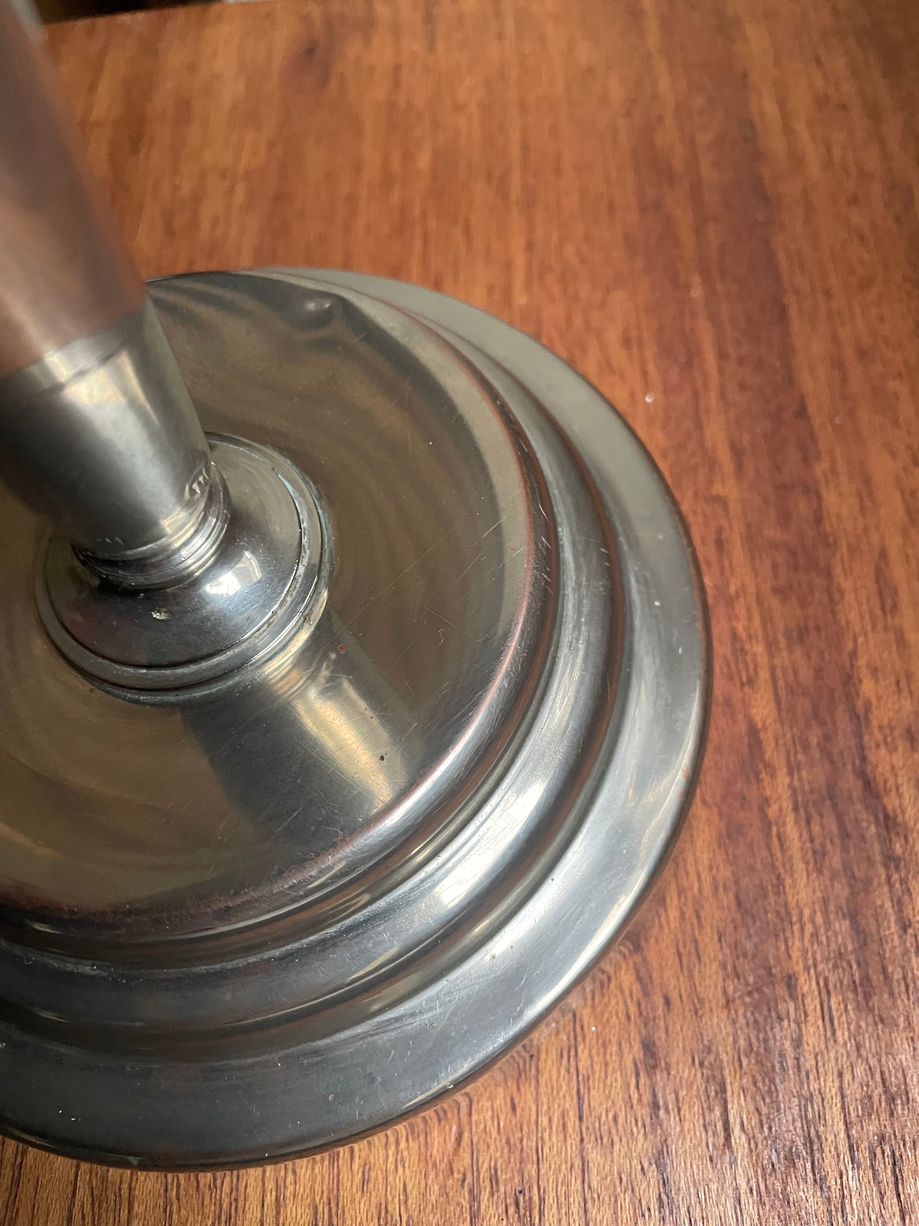 Art deco chrome mushroom lamp