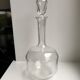 old crystal decanter monogram "H" early twentieth century
