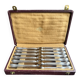 Coffret 12 couteaux à dessert – Métal argenté et inox