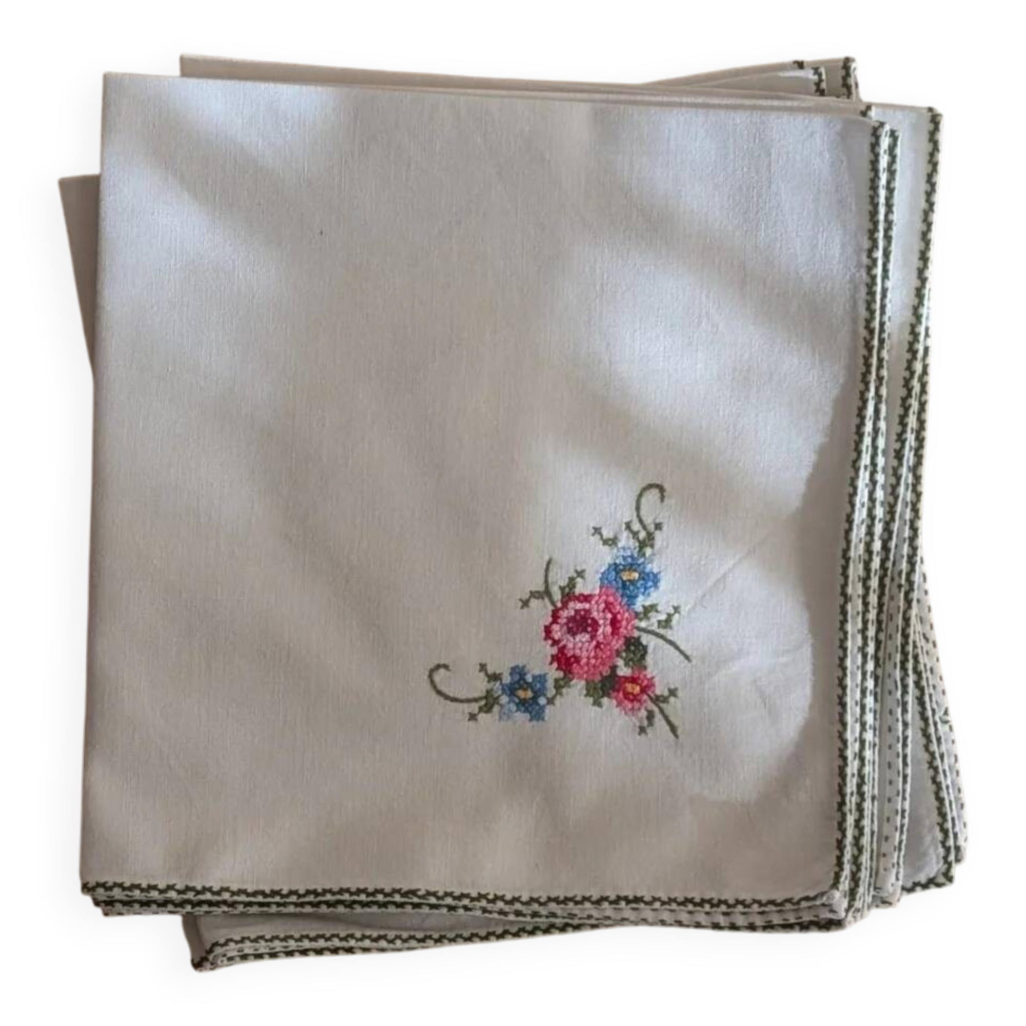 Set of 6 napkins, cross stitch