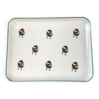 Petit plat porcelaine dessin Paul Marquet