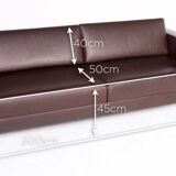 2 Vitra Park sofas by Jasper Morrison - Black leather