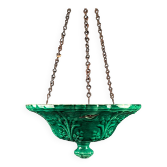 Jardinière suspension en barbotine de Majolique