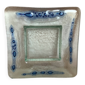 Vide poche en pâte de verre bleue