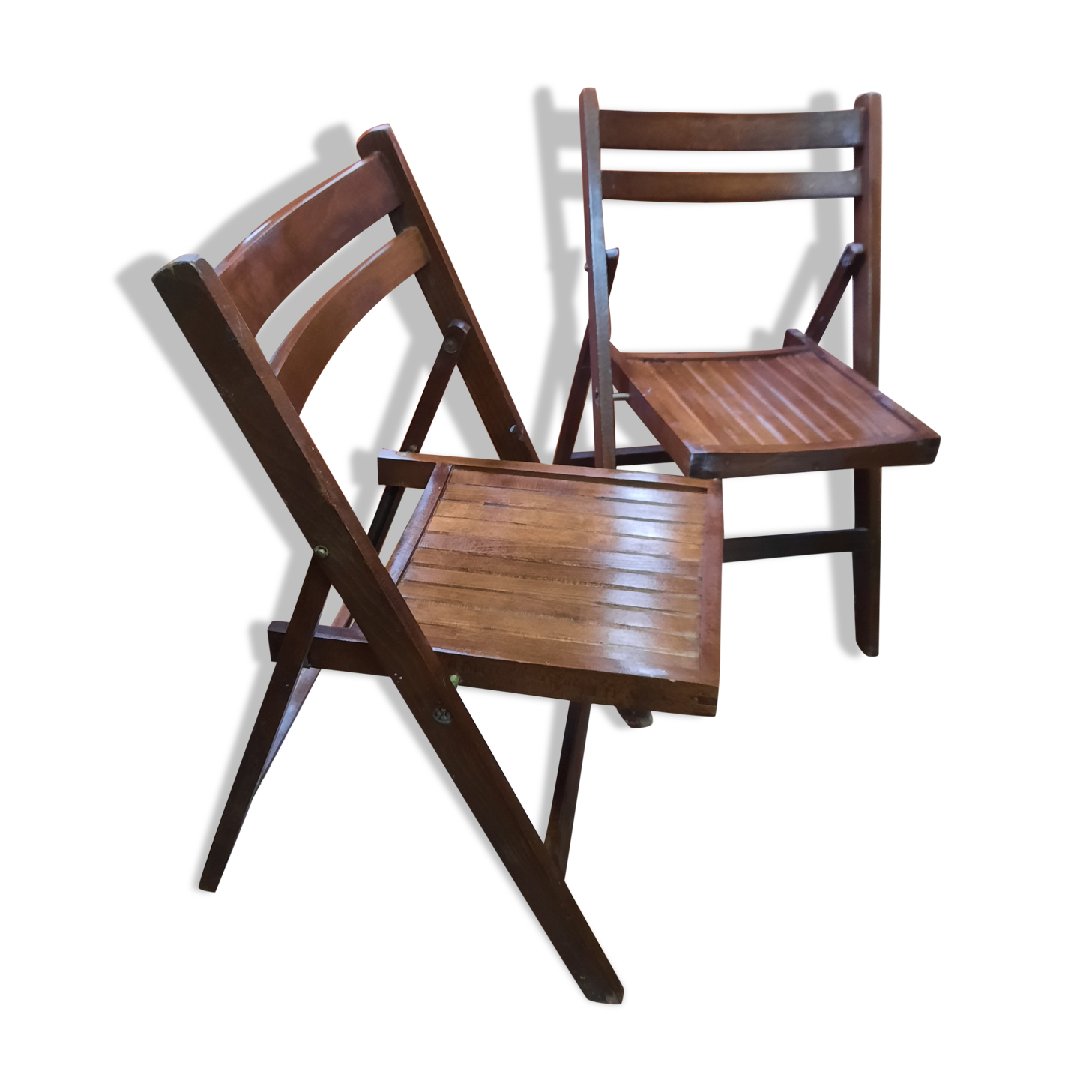 Pair of vintage folding chairs