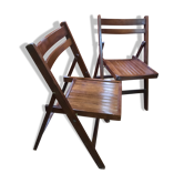 Paire de chaises pliantes vintage