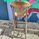 Curved wooden bar stool