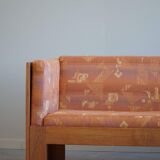Danish Mid-Century Two-Seat Sofa in Oak, Reupholstered, by Tage Poulsen, 1960s