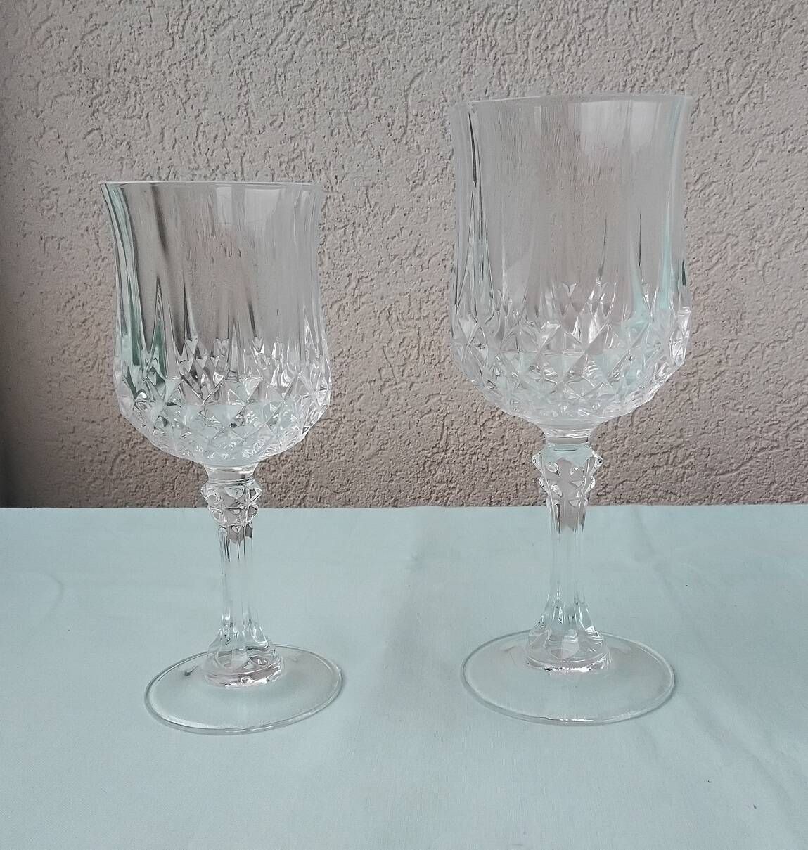 6 verres à pied en cristal