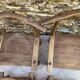 Ancient Baoulé African chairs in carved wood, Wabi-Sabi.