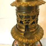 Paire de lampe en porcelaine de chine piétement en bronze ciselé XIX siècle