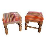 Velvet fabric footrest