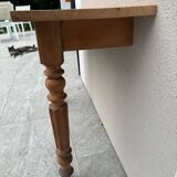 Raw wood console table