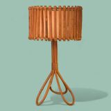 Rattan tripod lamp 1950 H47
