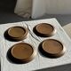 Lot de 4 assiettes à dessert brunes Sarreguemines Modèle Savoie D19.5