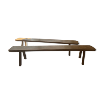 Solid oak benches