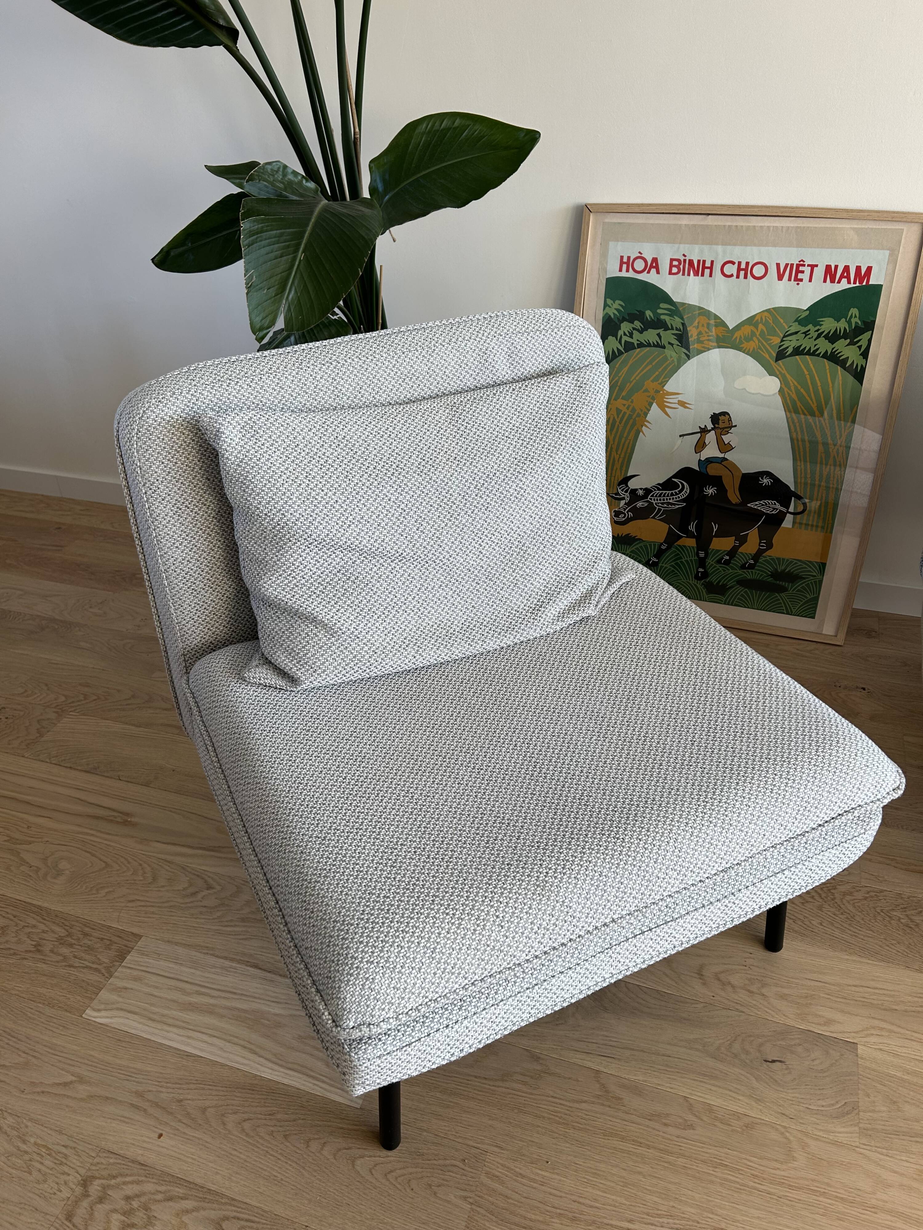 Light grey modular canapé Hübsch