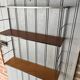 String shelf in wood and iron