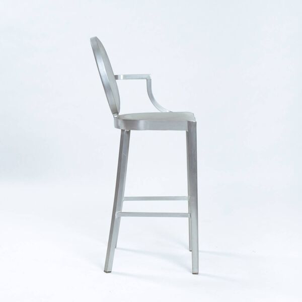 Tabouret de bar à un bras en aluminium Philipe Starck Kong, années 1980