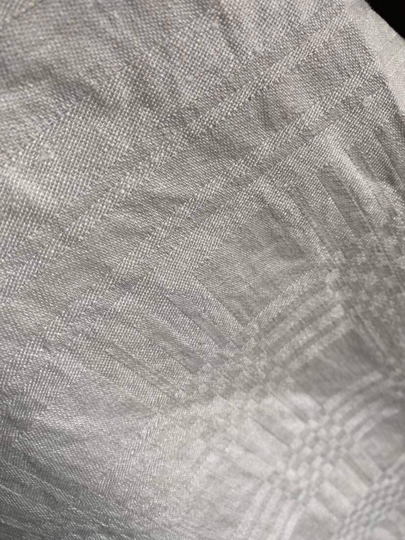 4 large damask tea towels JR monogram cross stitch.