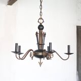 Vintage pendant light, empire brass pendant light, arrow pendant light