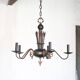 Vintage pendant light, empire brass pendant light, arrow pendant light
