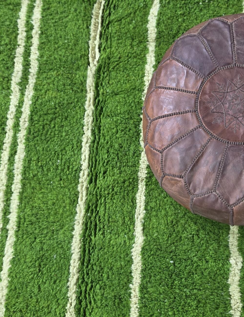 Tapis Vert Contemporain - 304 x 258 cm