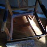 Fauteuil paillé de style directoire