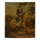 Vintage Impressionist Oil Painting of Man on Horseback