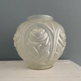 Art Deco ball vase with roses