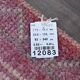 Vintage Turkish wool runner rug, mauve pink tones, 83x340 cm