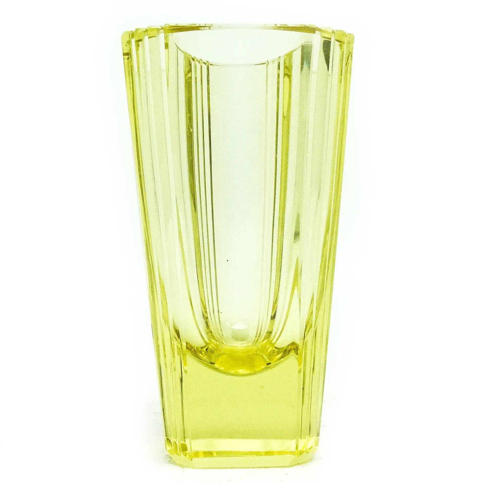 Art Deco vase, crystal, Moser, Czechoslovakia, 1930s