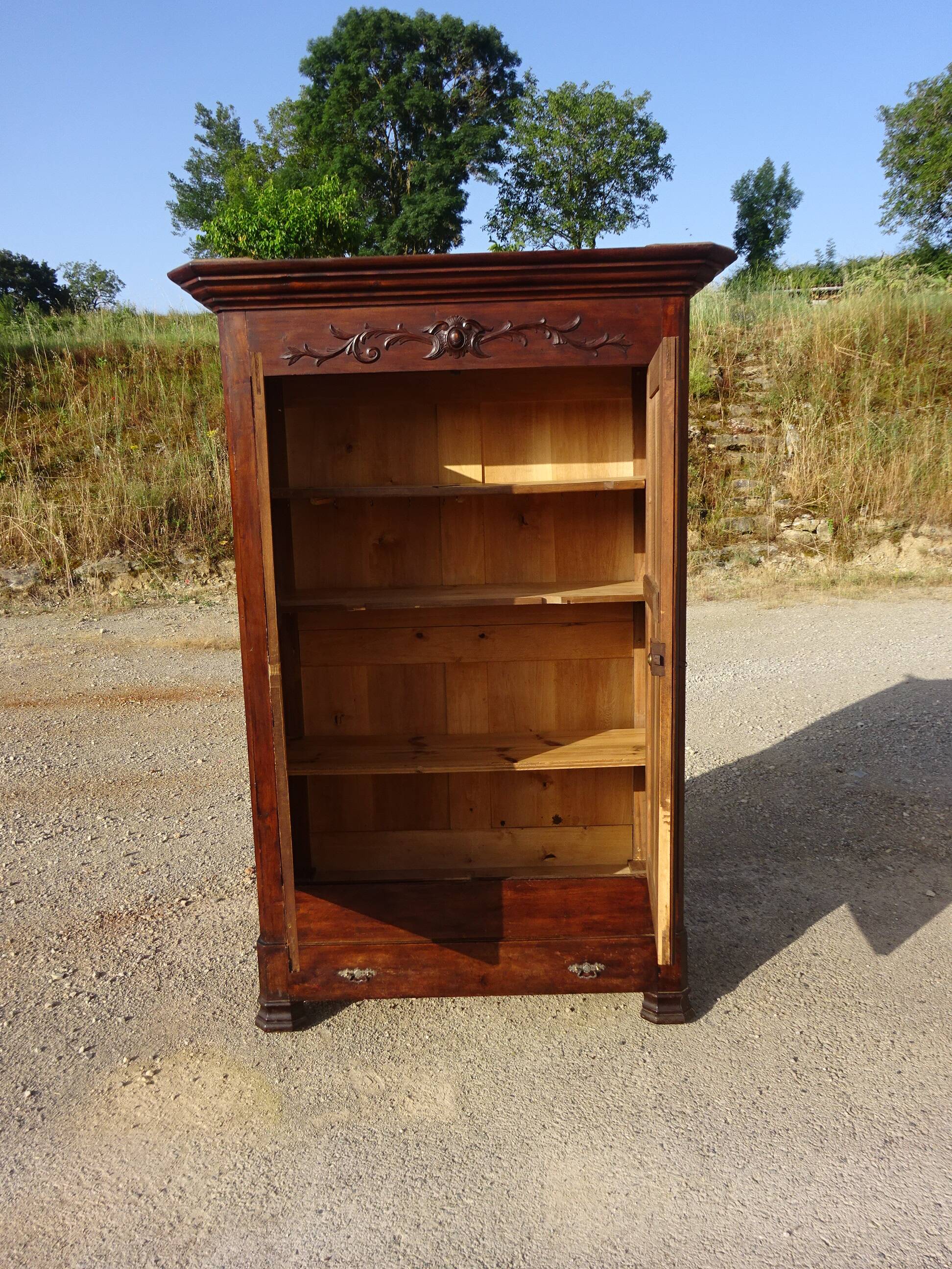 Louis Philippe style walnut wardrobe