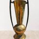 Grand vase Art Nouveau en dinanderie martelée, cuivre et fer forgé, Fr