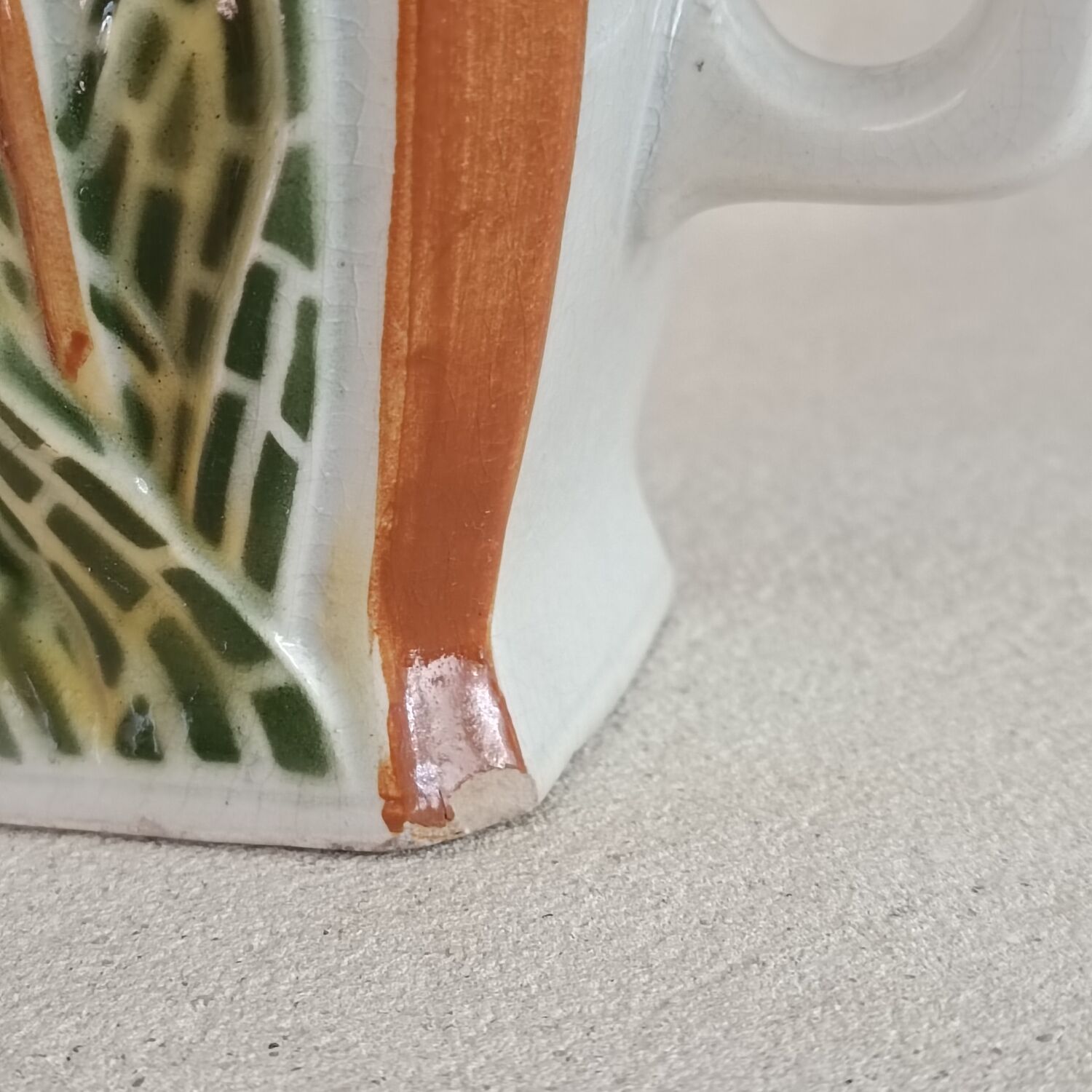 Art nouveau iron pitcher