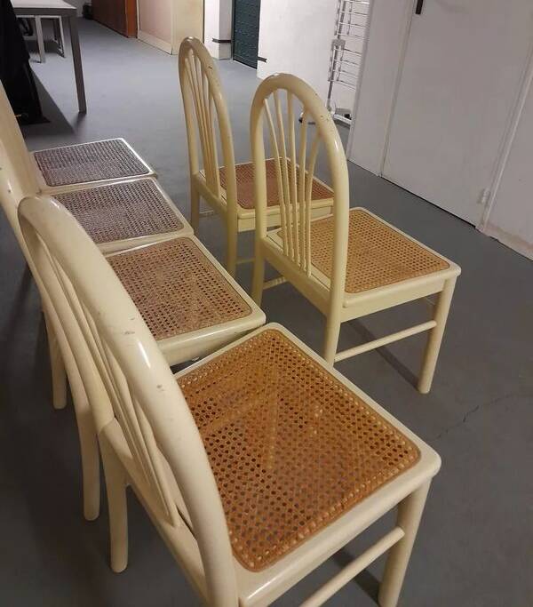 Caned chairs