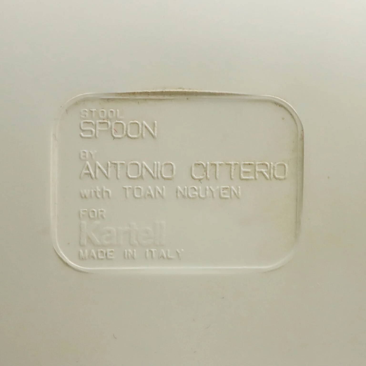 Kartell Spoon stool, vintage design, Antonio Citterio, 2000s