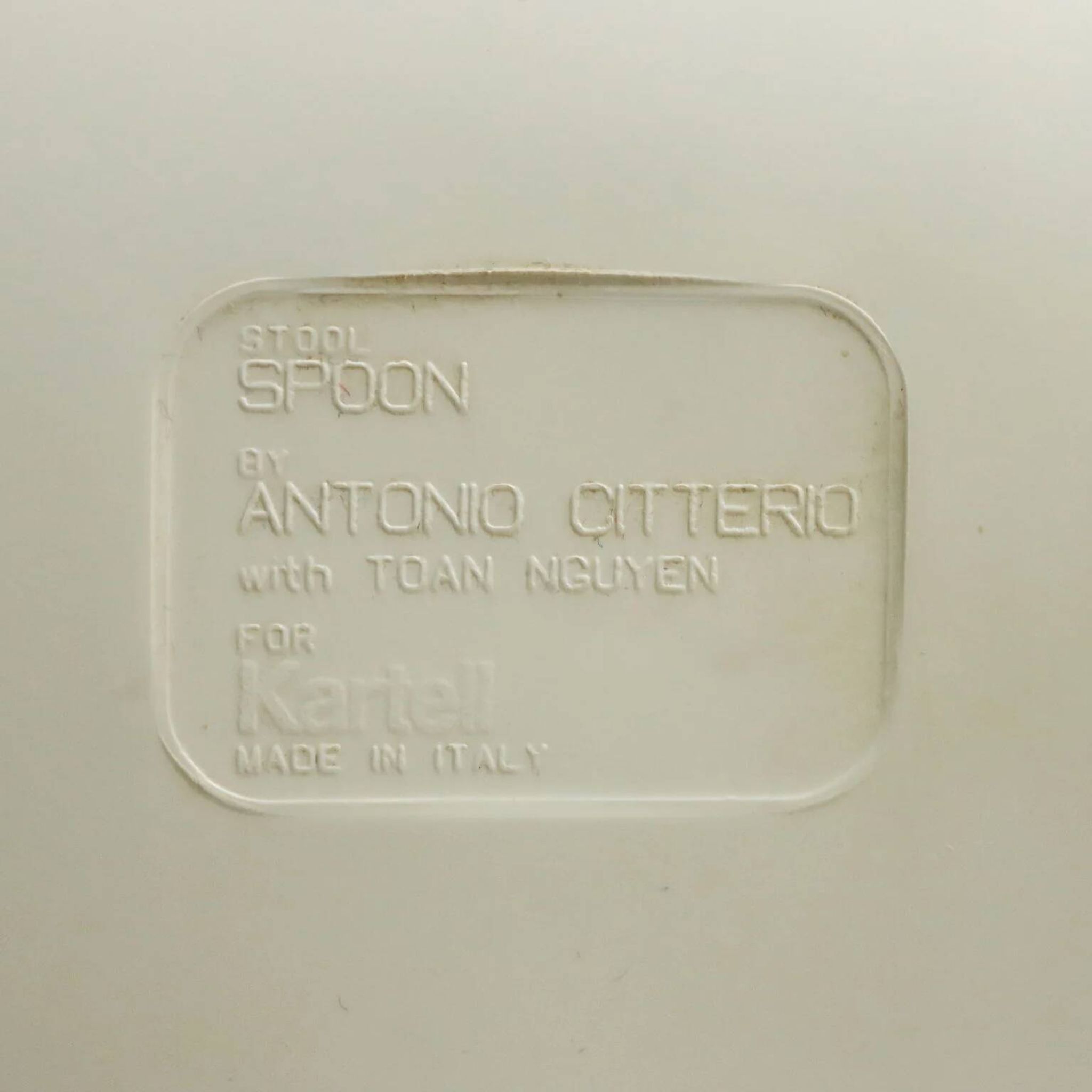 Kartell Spoon stool, vintage design, Antonio Citterio, 2000s