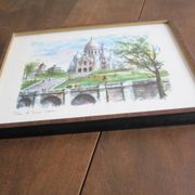 Aquarelle « Paris. Le Sacré-Coeur »  par Arno, 1960
