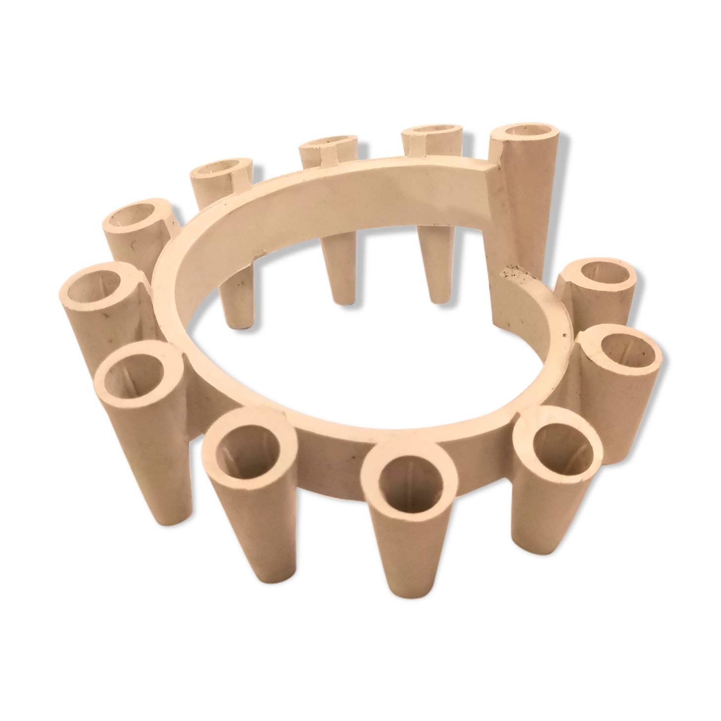 Plastic candle holder 12 candles design 70s