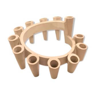 Bougeoir en plastique 12 bougies design années 70