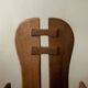 Brutalist Oak Armchair with Sculptural High Back by De Puydt, 1960s
