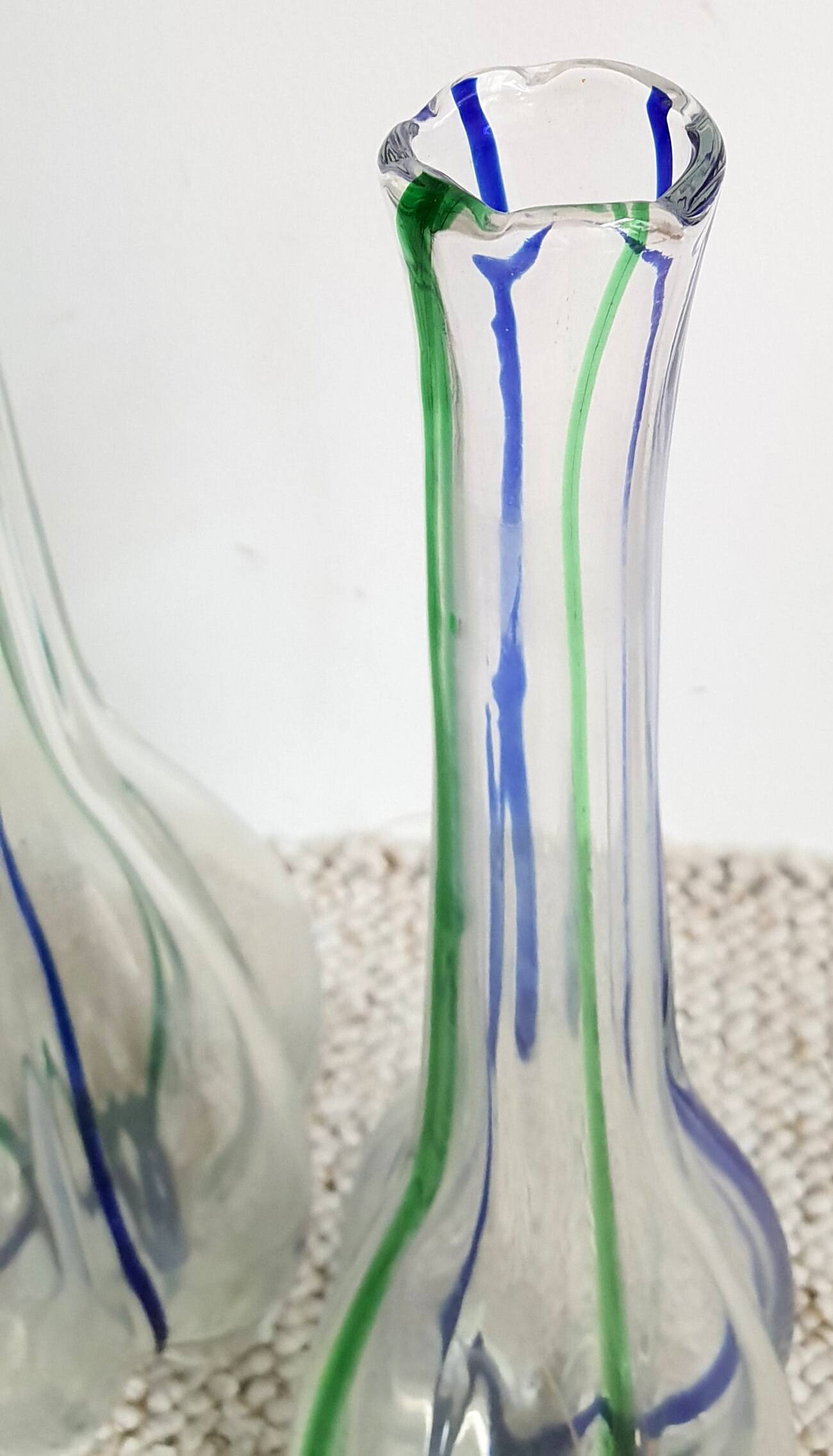 Pair of Murano glass vases by Archimède Seguso for MCM Vintage from the 70s
