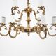 Brass chandelier, Poland, 1950s