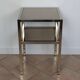 Side tables, chrome metal end tables